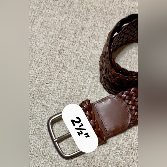 🦋Leather belt, interwoven, it is wide. Sz small🦋#CDP - Picture 15 of 16